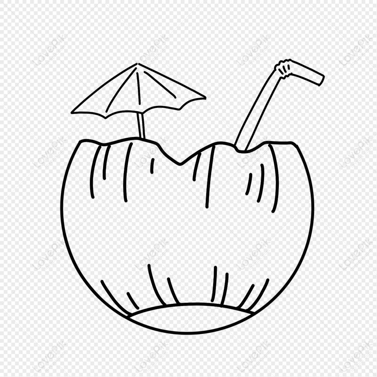 coconut-juice-lineart-images-hd-pictures-for-free-vectors-download-lovepik