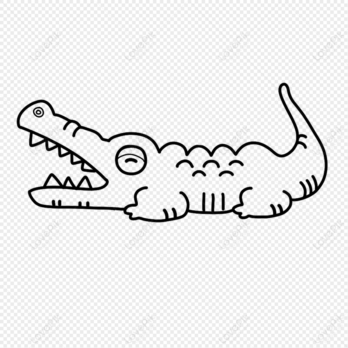 Crocodile Stick Figure Lineart PNG Transparent And Clipart Image For Free  Download - Lovepik | 401690106