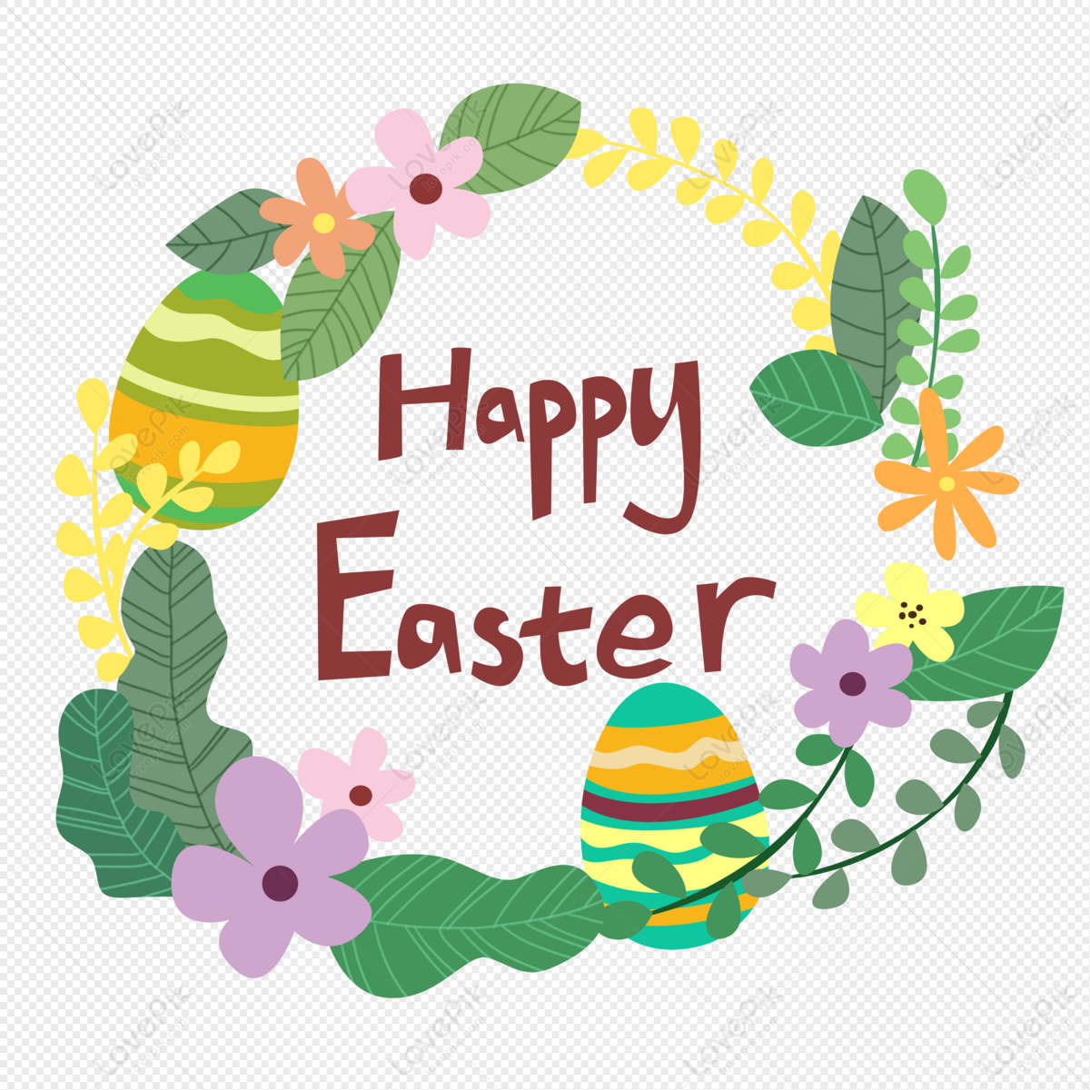happy easter border clipart