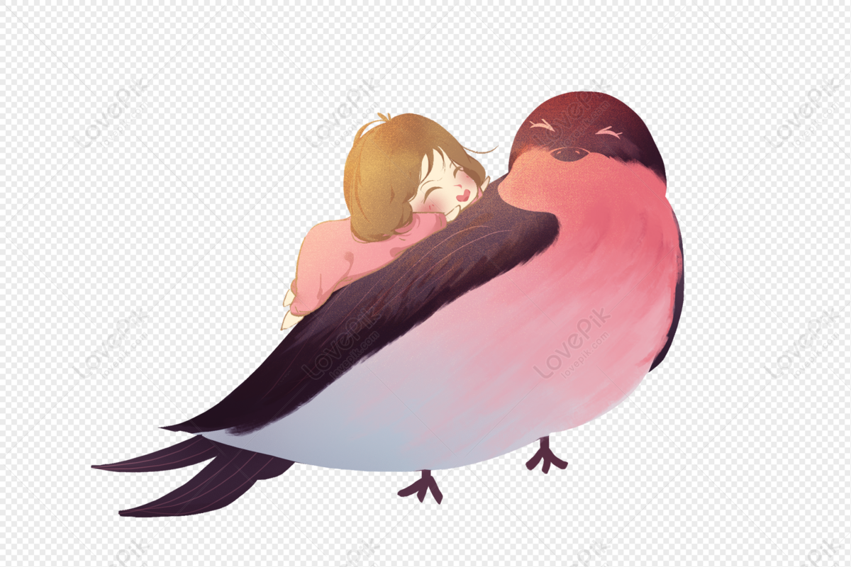 Girl holding a swallow, spring, qingm, swallow girl png image. 