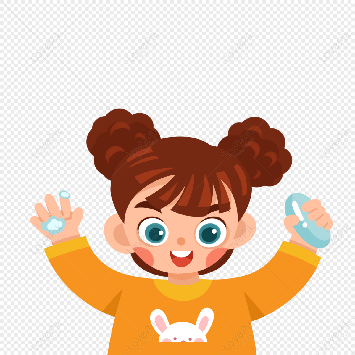 Girl Washing Hands Frequently PNG Picture And Clipart Image For Free  Download - Lovepik | 401691995