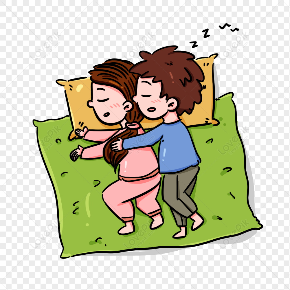 Little Couple Sleeping Scene PNG Transparent And Clipart Image For Free  Download - Lovepik | 401693316