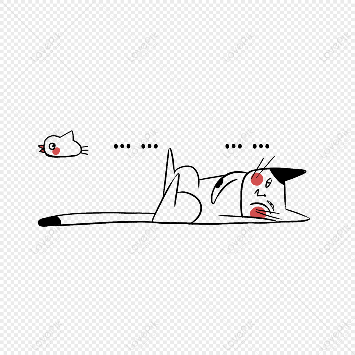 Pet Cat Stick Figure Pet Cat Lineart Pet Cat Kitten Png Image Free