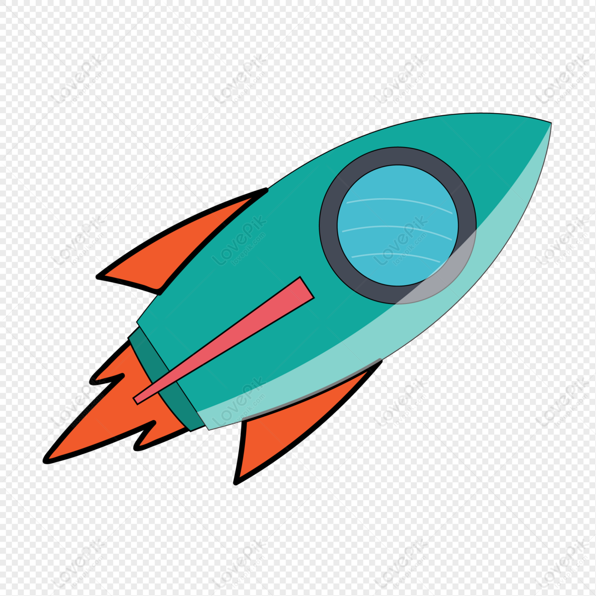 paper rocket logo clipart