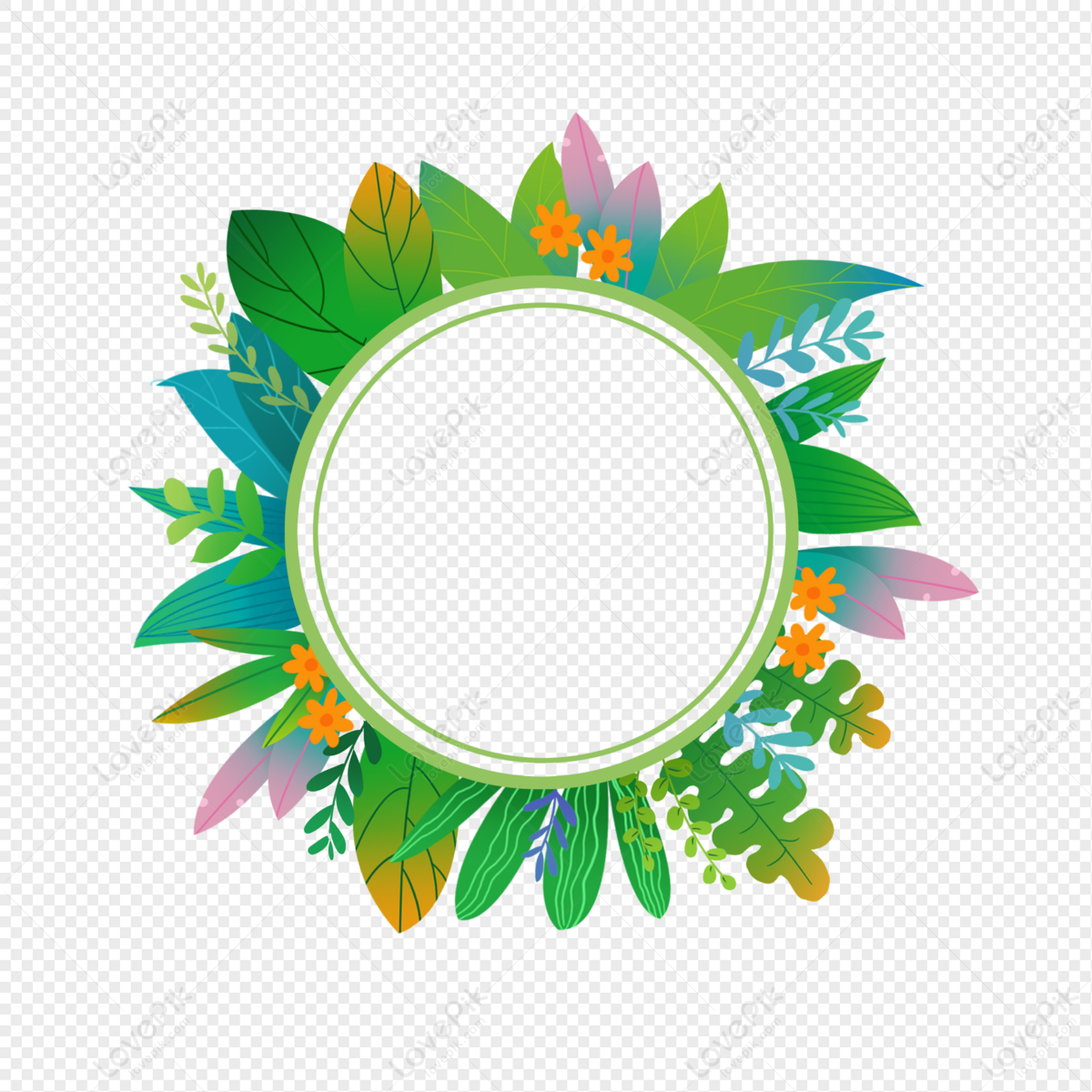 Spring Fresh Wreath Cartoon Elements PNG Hd Transparent Image And ...