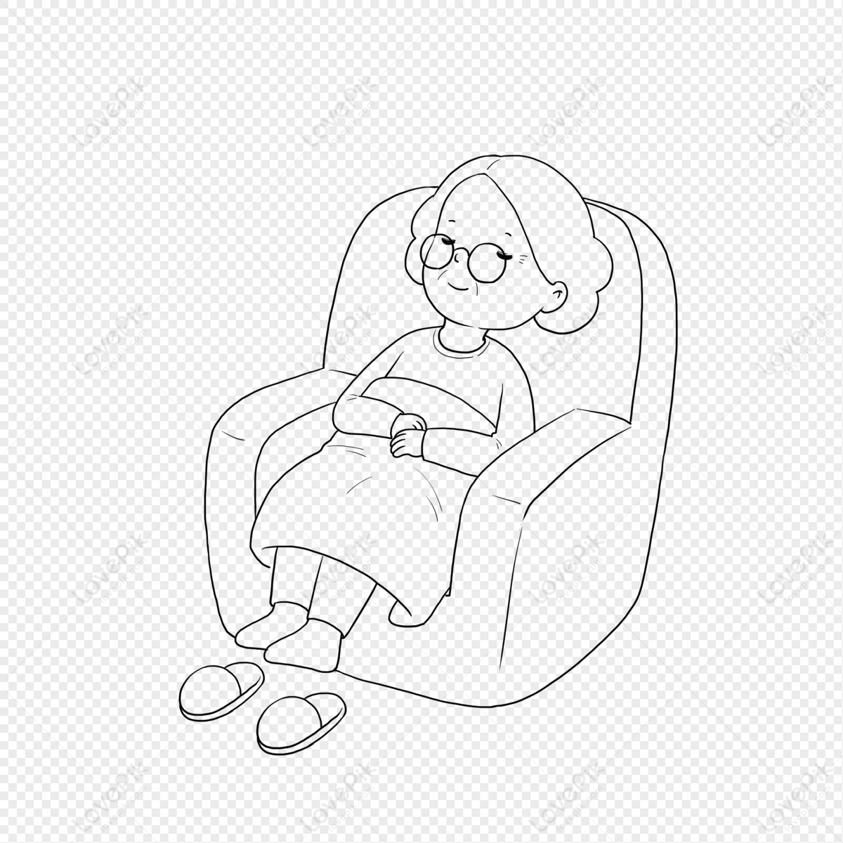 Grandmother Talking Happily On Her Mobile Phone Stock Illustration -  Download Image Now - Adult, Adults Only, Answering - iStock