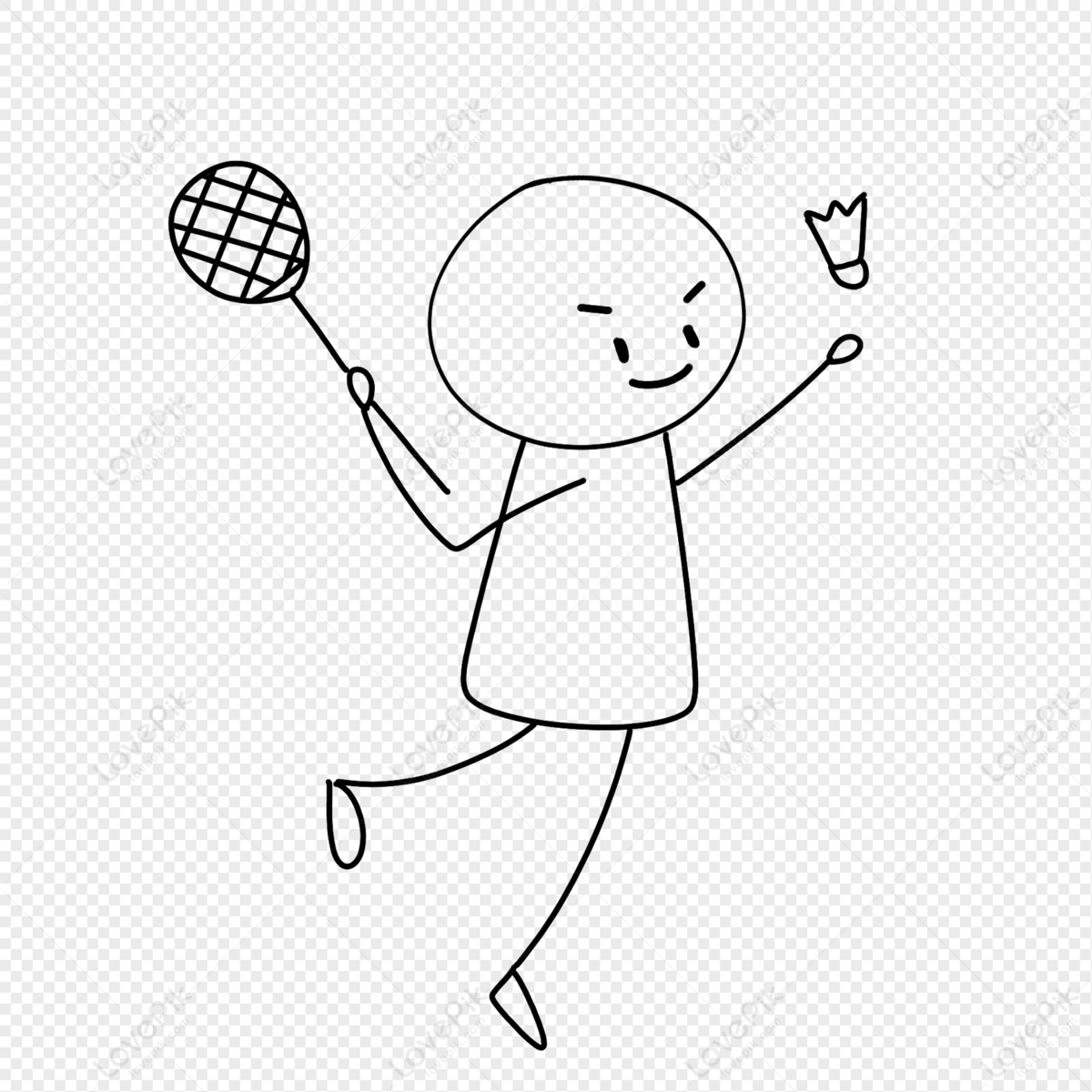 flow regional Dangle Stick Figure Playing Badminton PNG Picture And Clipart Image For Free  Download - Lovepik | 401698755