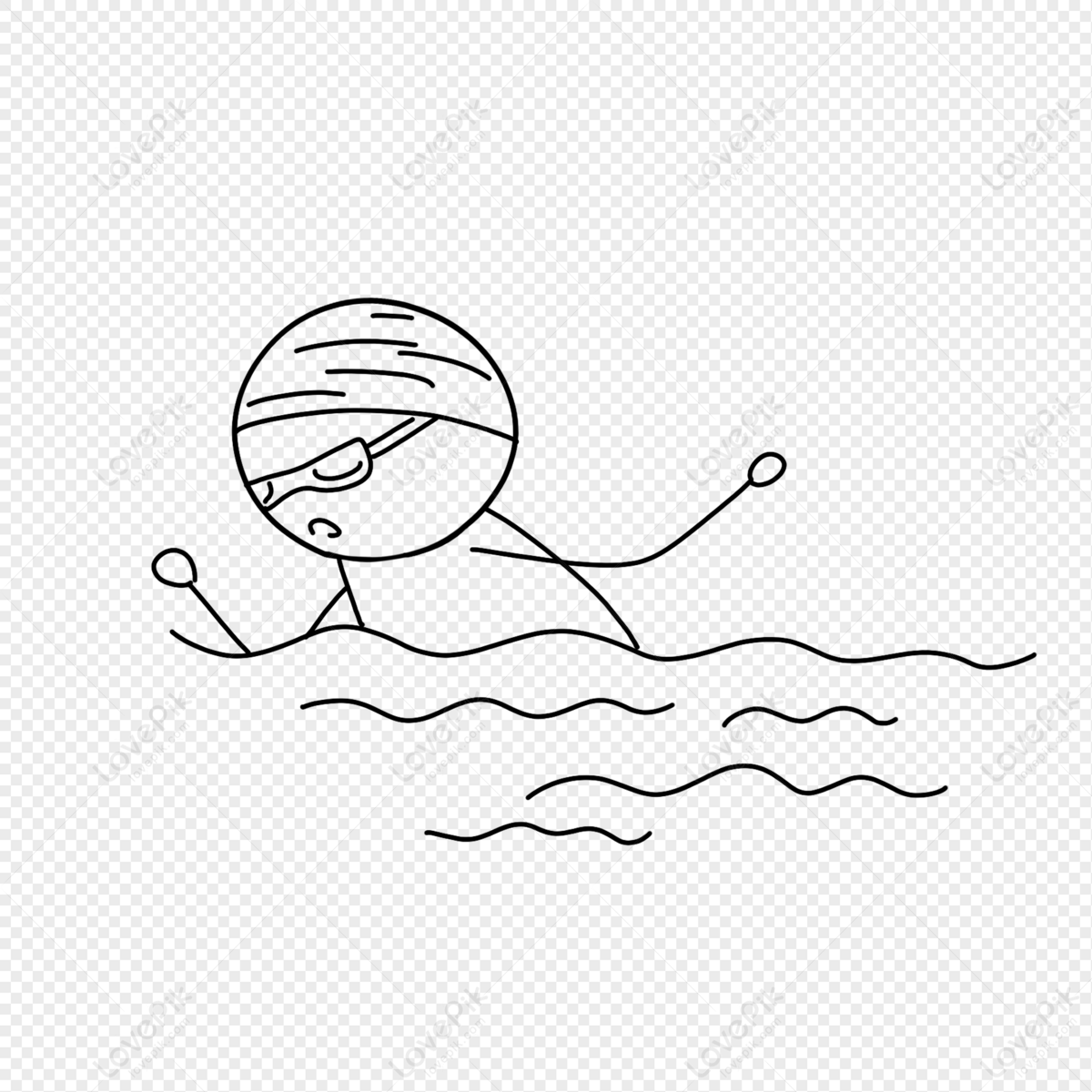 Swimming Villain Stick Figure, Characters, Minimal, Early Childhood  Education PNG Image And Clipart Image For Free Download - Lovepik