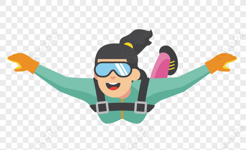 A Girl Flying High In The Air Free PNG And Clipart Image For Free ...