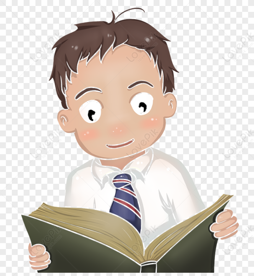 A Reading Boy, Book Boy, Book Reading, Diligence PNG Transparent ...