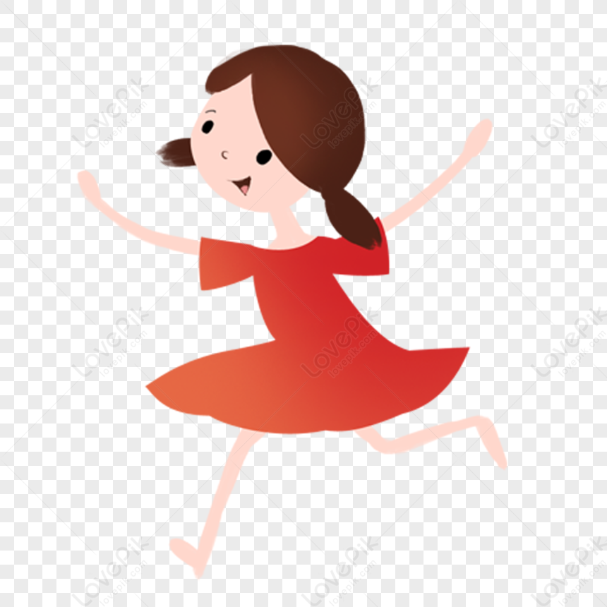 A Running Girl, Girl Vector, Girl Jumping, Dance Girl PNG Picture And ...