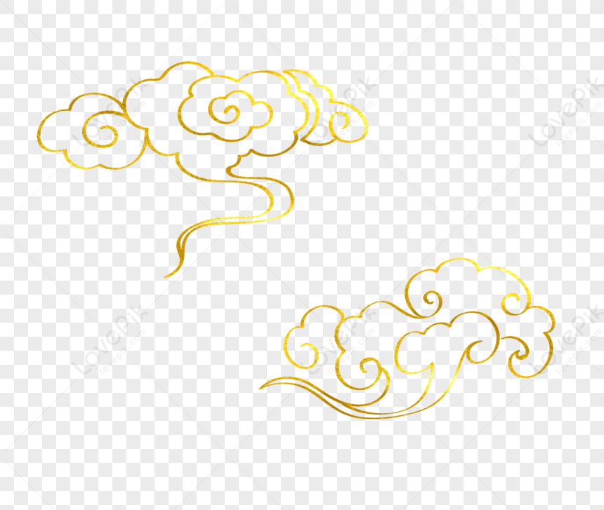 Auspicious Clouds, Clouds Yellow, Clouds Vector, Abstract Clouds PNG ...