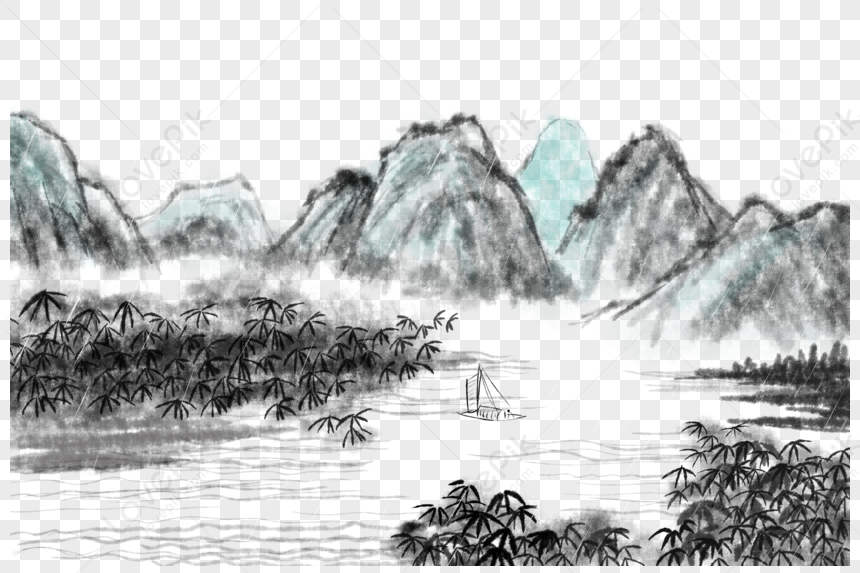 Chinese Ink Landscape Painting, Chinese Landscapes, Chinese Drawing ...