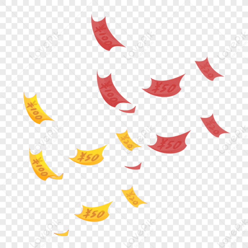 Drifting Coupons, Red Yellow, Paper Yellow, Money Paper PNG Free ...