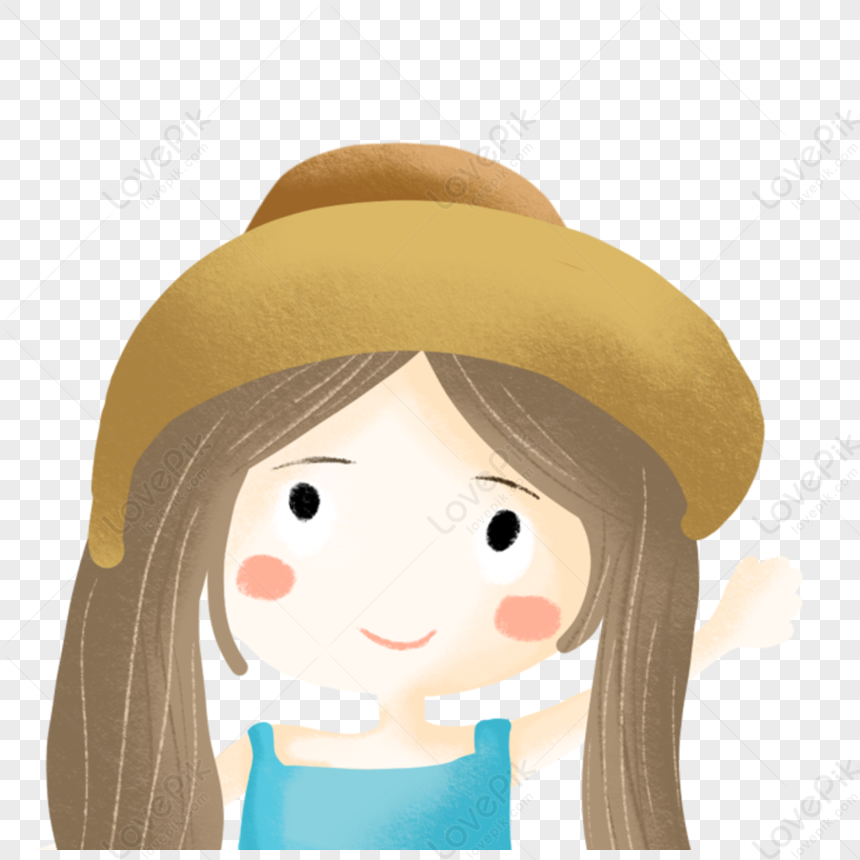 Lovely Girl, Brown Girl, Girl Hat, Girl Vector PNG White Transparent ...