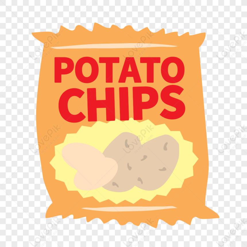 Potato Chips, Aesthetic Logo, Material, Potato Chips PNG Transparent ...