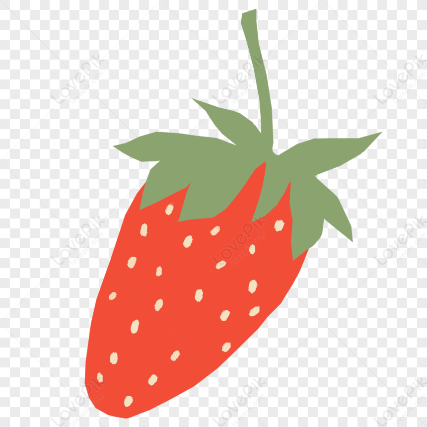 Single Strawberry, Strawberry Vector, Fruit Strawberry, Red Strawberry ...