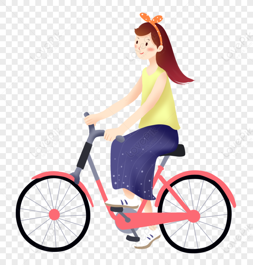 Bicycle Girl PNG Free Download And Clipart Image For Free Download ...