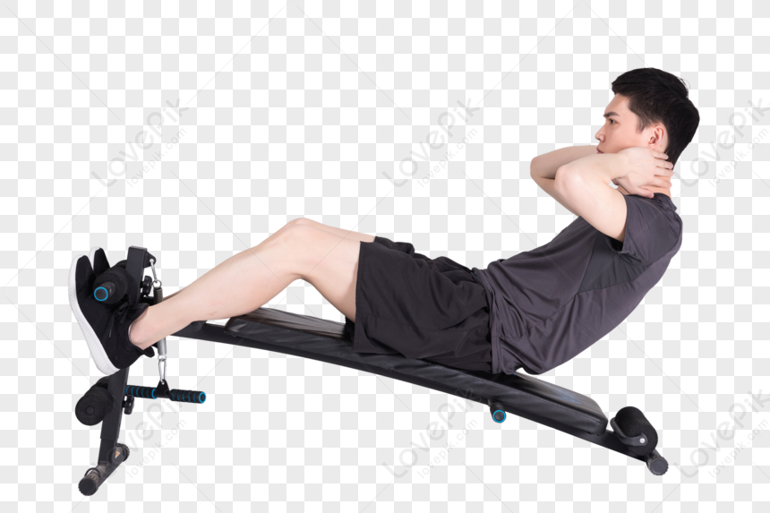 Fitness Men Doing Sit Ups On Supine Boards, F, Men, Board PNG Free ...
