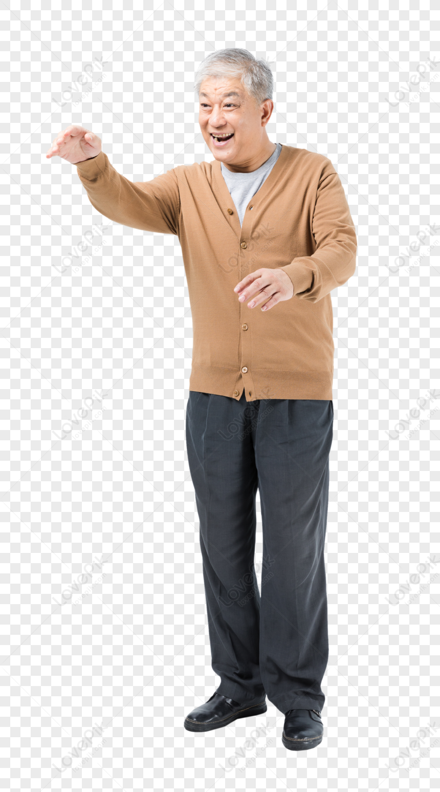 Elderly Male Greeting Image PNG White Transparent And Clipart Image For ...