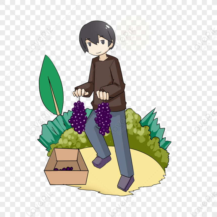 grape farmer clipart free