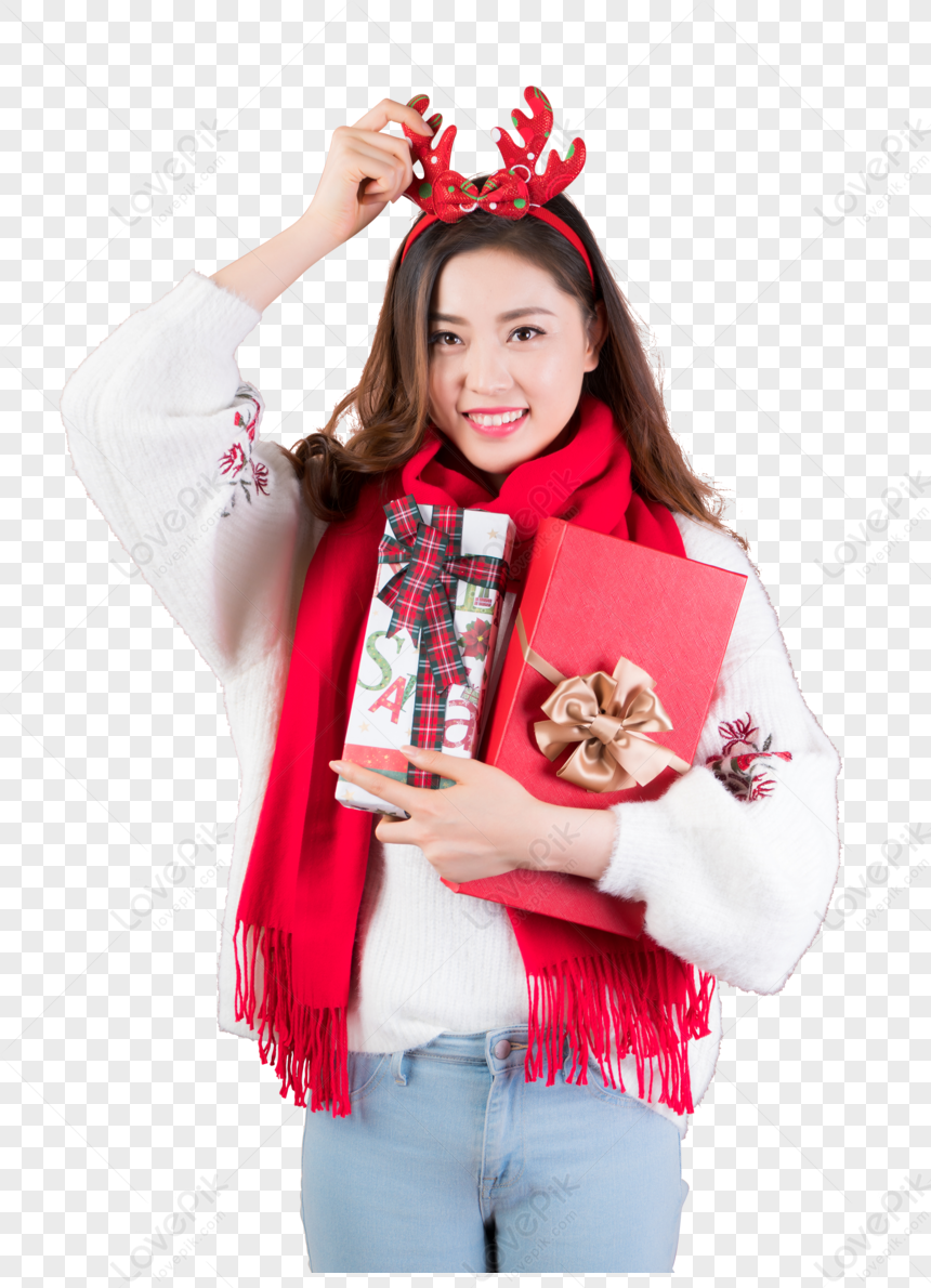 Women Holding Gift Boxes PNG Image Free Download And Clipart Image For ...