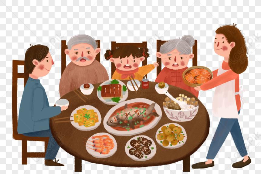 Family Reunion Dinner, Chinese Family, Chinese Dinner, Family Grandma ...