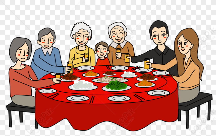 Family Reunion Dinner PNG Picture And Clipart Image For Free Download ...