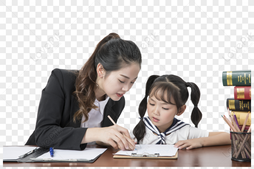 Female Teacher And Student Image, Teacher Teaching, Girl Teacher ...