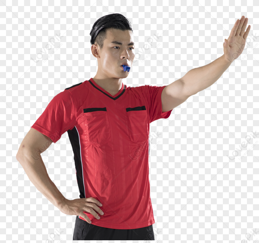 Football Referee, Man Shirt, Red Shirt, Man Soccer PNG Image Free ...