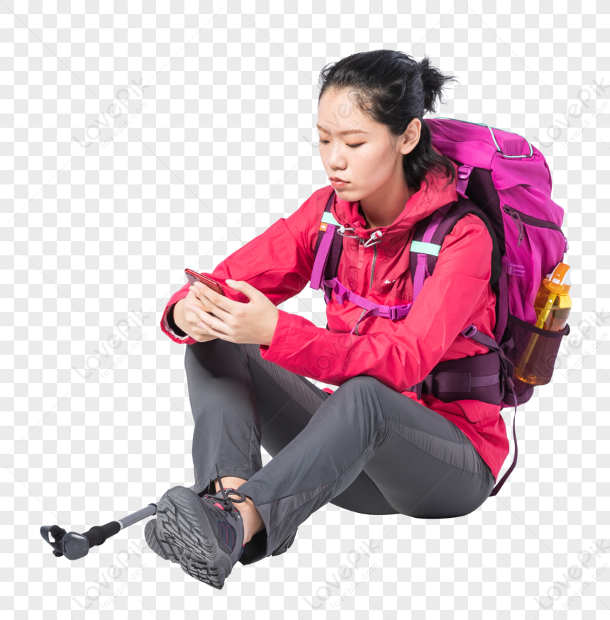 Hiking Young Women Playing Mobile Phone, Phone Woman, Young, Womens ...