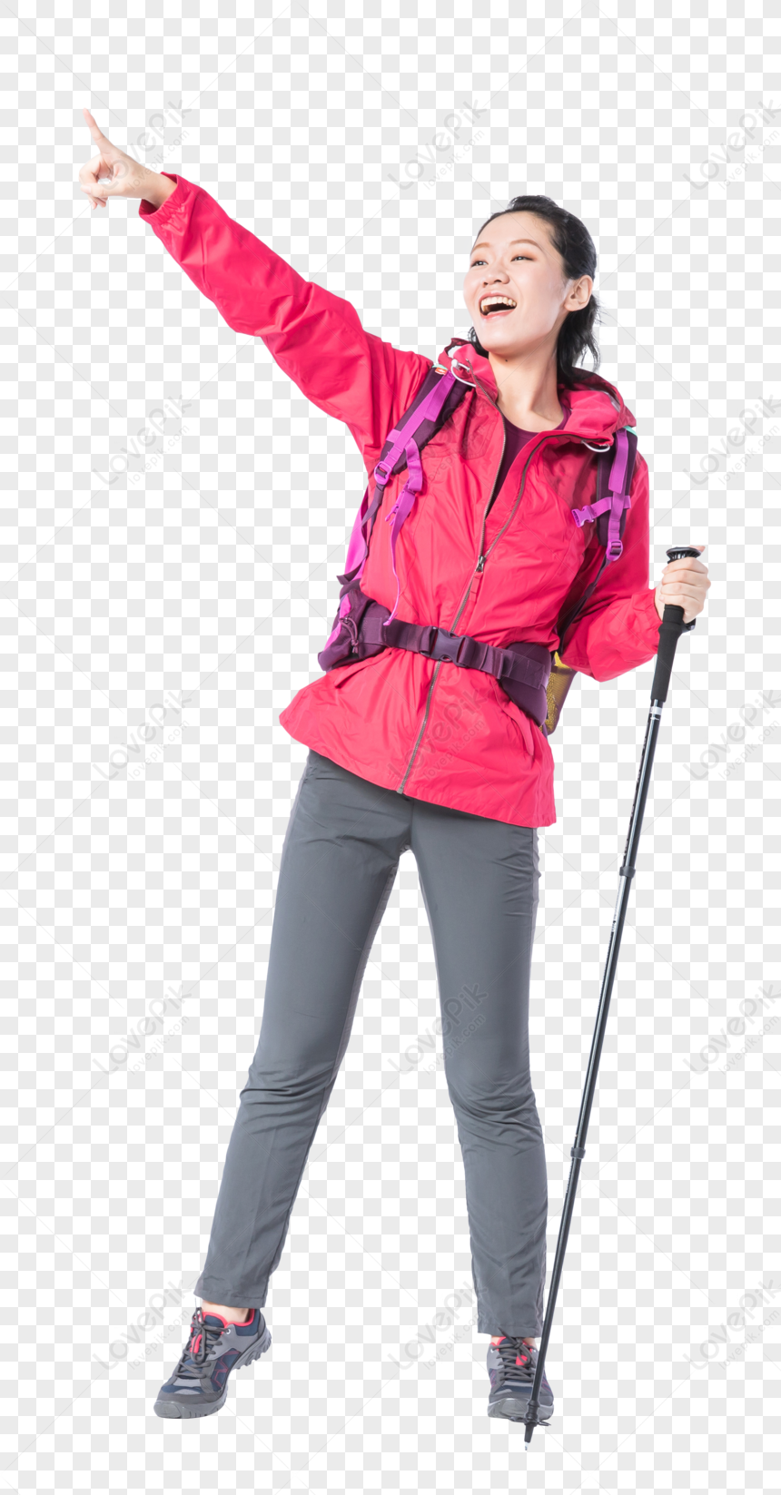 Hiking Young Women PNG Transparent Background And Clipart Image For ...