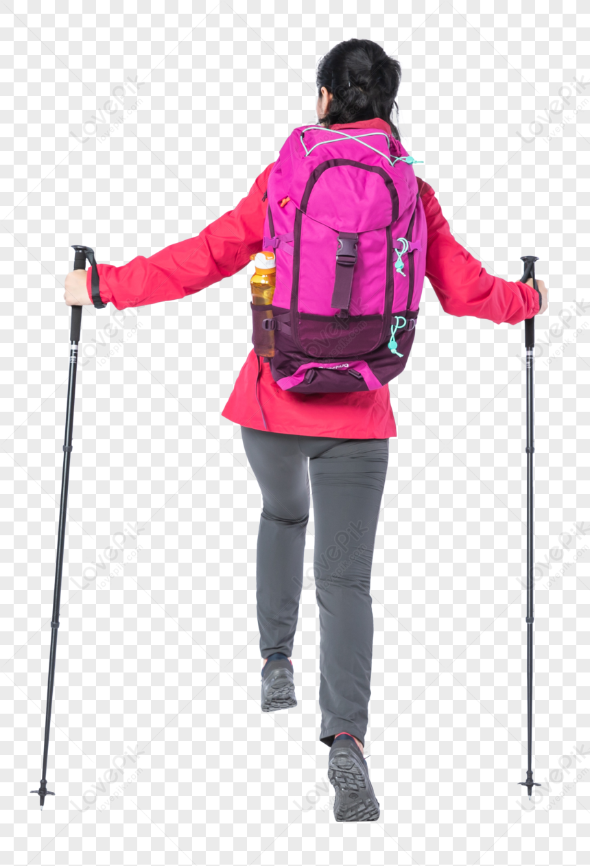 Hiking Youth Female Back PNG Transparent Image And Clipart Image For ...