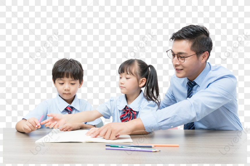 Teachers And Children Learn Together Free PNG And Clipart Image For ...