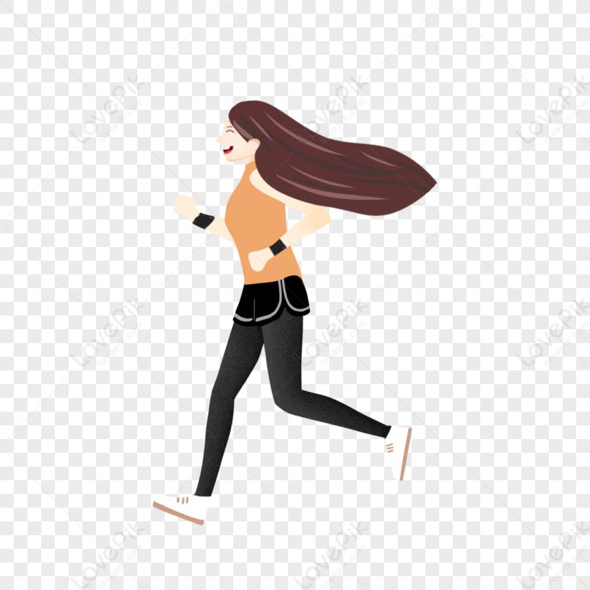 A Running Girl, Black Girl, Person Running, Brown Girl PNG Transparent ...