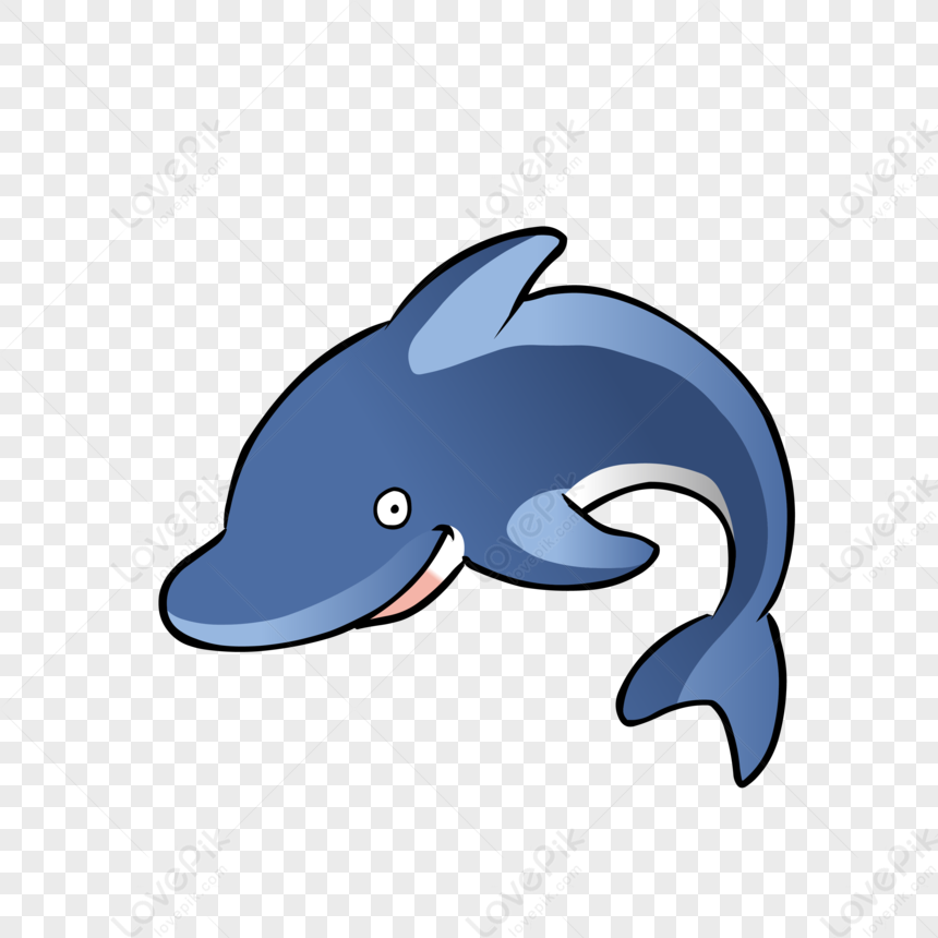 Animal Cartoon Handpainted Wind Blue Puffer Dolphin PNG Image Free Download  And Clipart Image For Free Download - Lovepik | 401011311