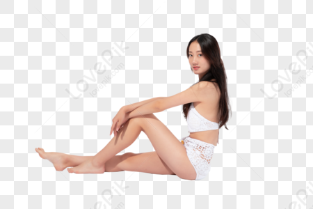 Bikini model transparent background