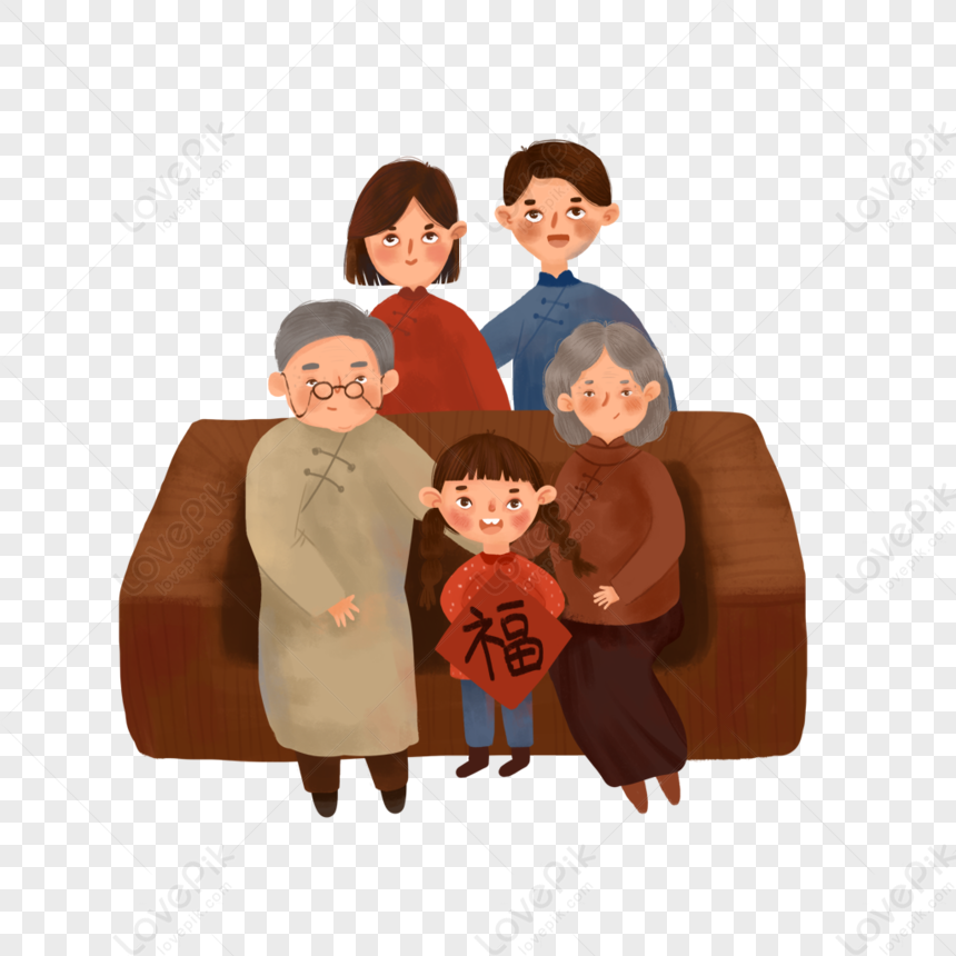 Family Portraits, Family Sitting, Chinese Family, Art Family PNG Image ...