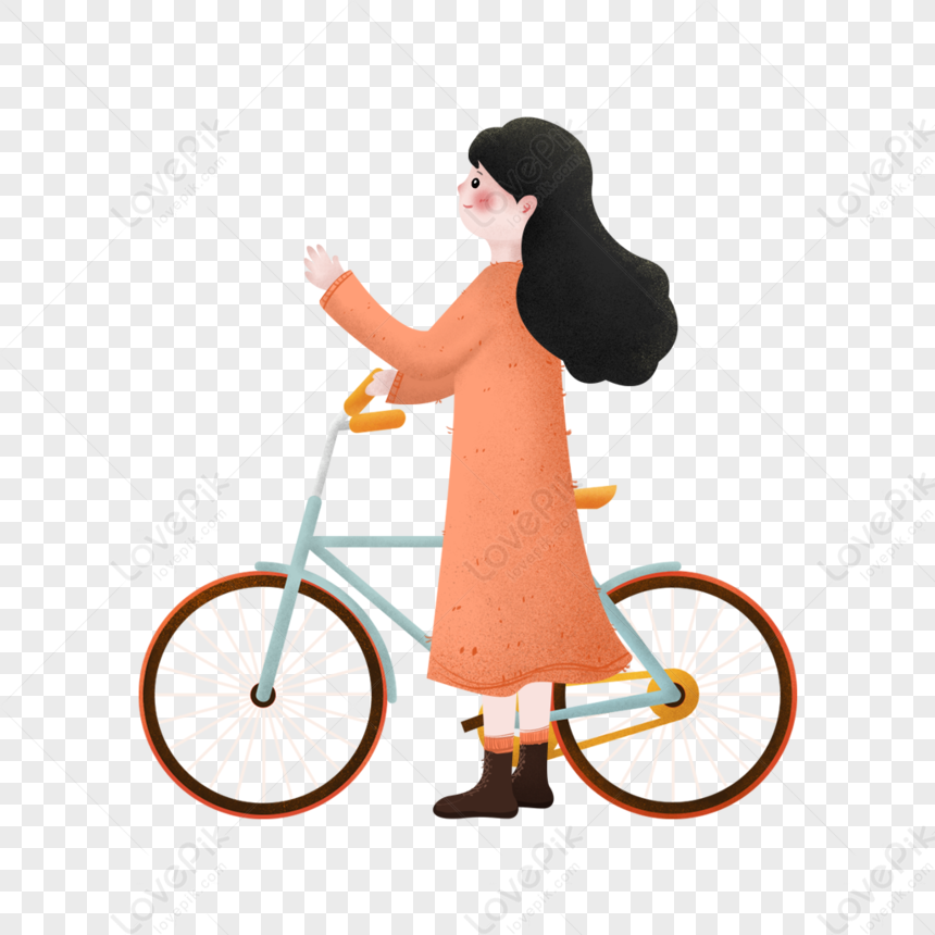 Girl Pushing A Car PNG White Transparent And Clipart Image For Free ...