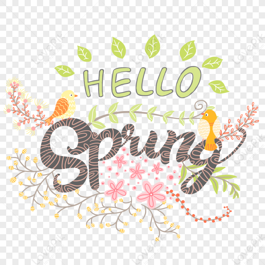 Hello Spring png picture, animals transparent png free, puremichigan png image, spring typography transparent png free