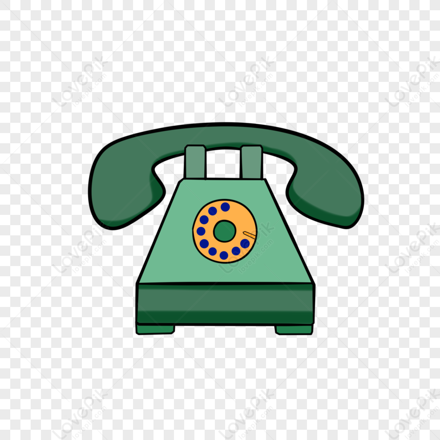 Telephone Cartoon Hand Painted Wind Green Telephone Free PNG And Clipart  Image For Free Download - Lovepik | 401009849