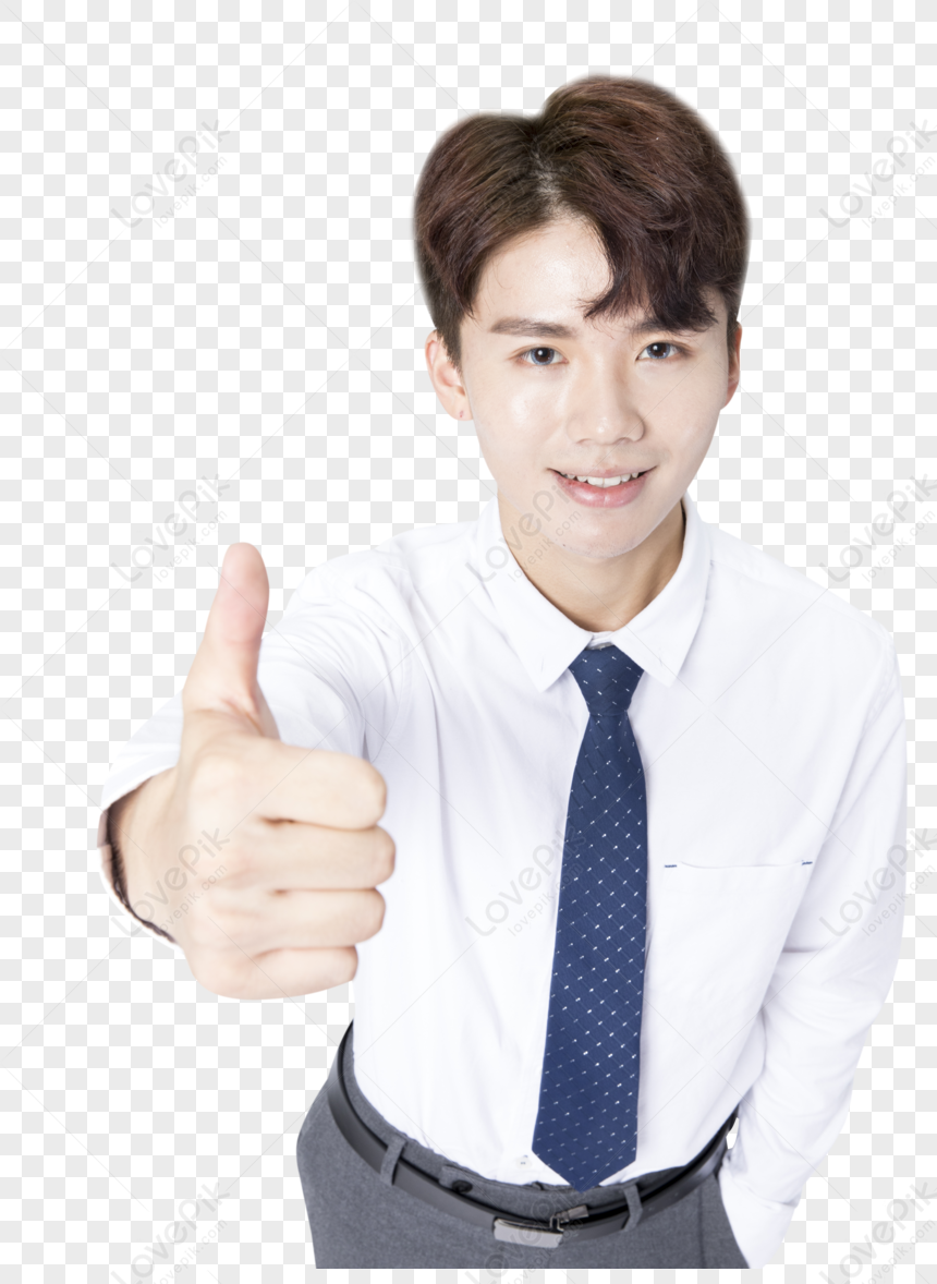 Business Man With Thumbs Up PNG Transparent Image And Clipart Image For ...