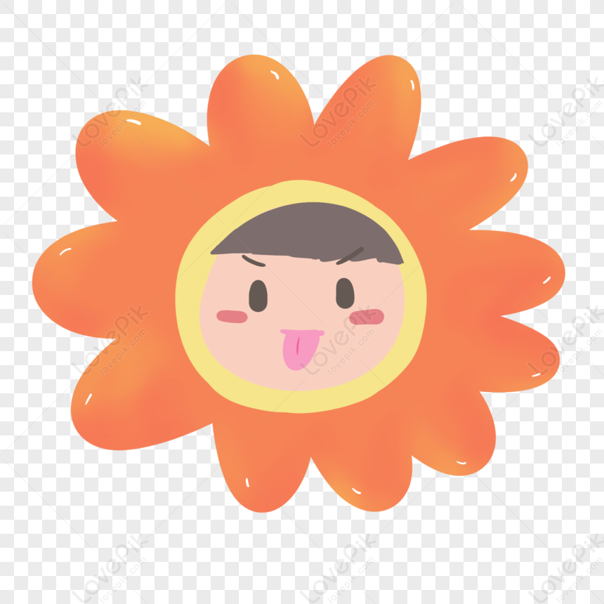 Cartoon Character Sunflower, Cartoon Flower, Cartoon Orange, Characters ...