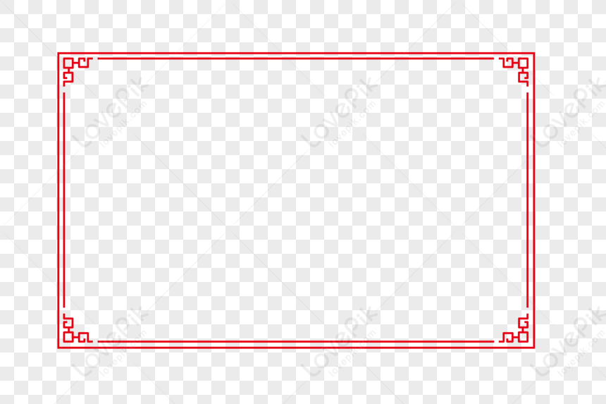 China Wind Border, Border White, Border Frame, Border Red PNG Image And ...