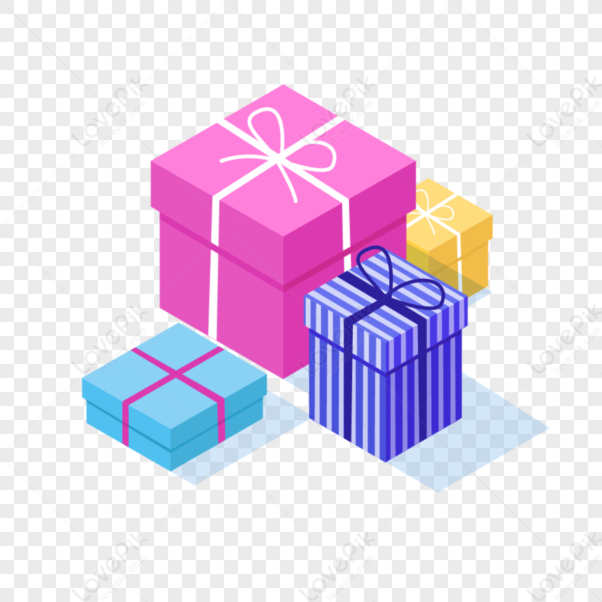 Colorful Gift Box Elements PNG Hd Transparent Image And Clipart Image ...