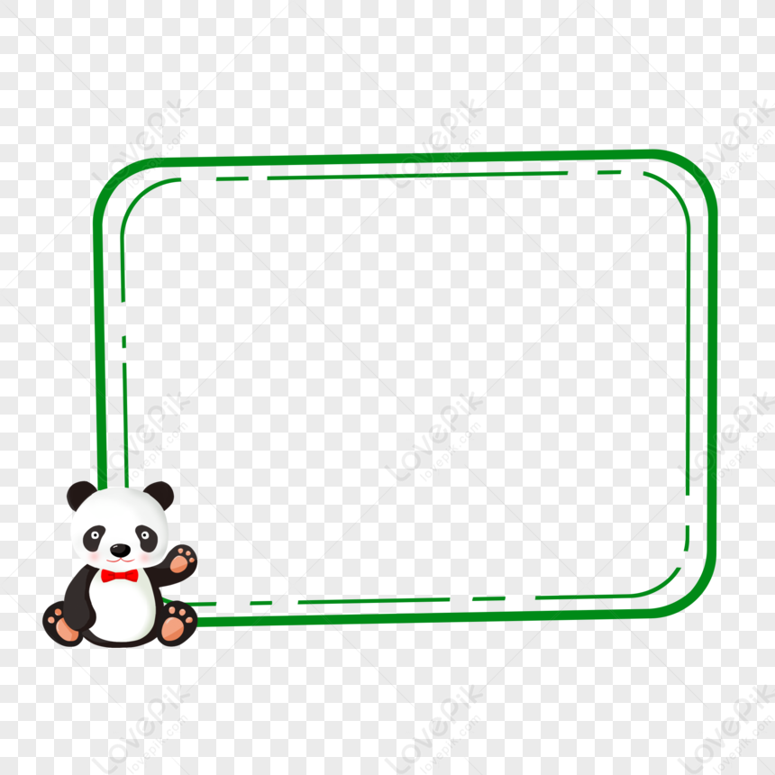 Cute Black And White Panda Border PNG Image And Clipart Image For Free  Download - Lovepik | 401066288