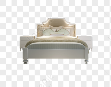 豪華な新古典主義デザインで寝室を強化: ベッド 装飾的な壁ニッチ ドレッシング テーブル u0026 スツール - 3d レンダリング背景
