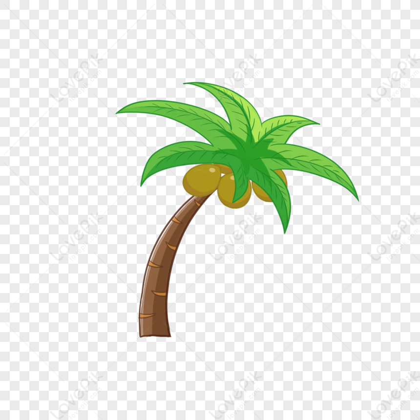 Hand Painted Coconut Trees Free PNG And Clipart Image For Free Download ...