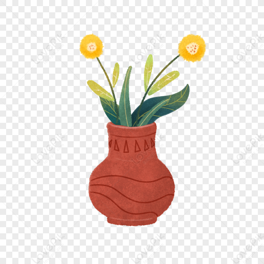 Hand Painted Potted Plants PNG Image Free Download And Clipart Image ...