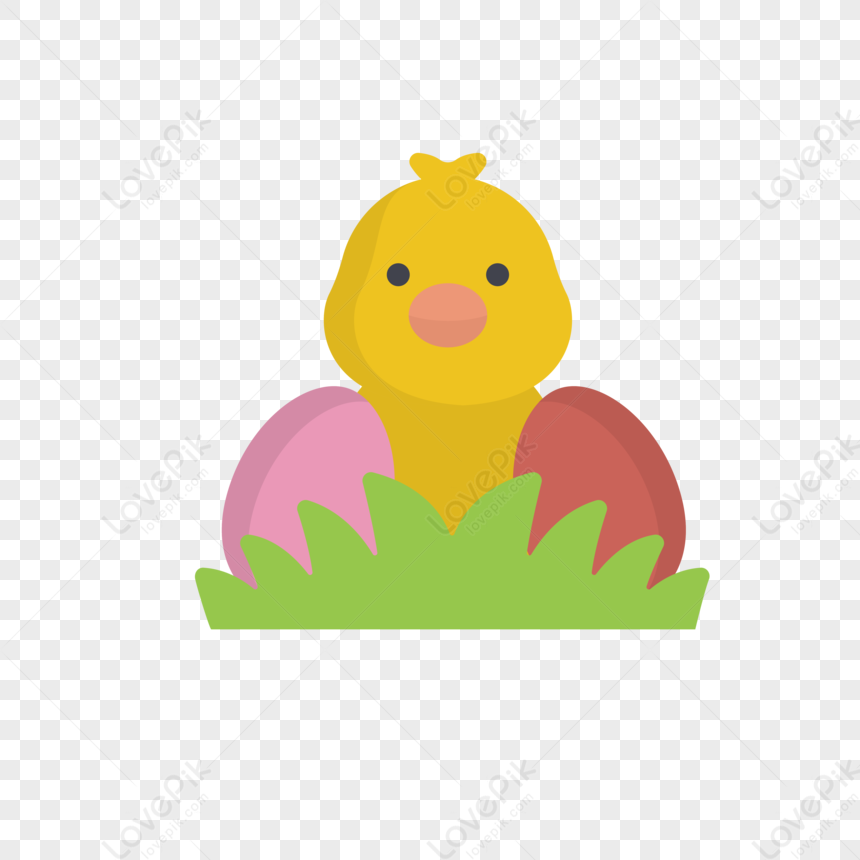 Desenho de galinha fofa no ninho com ovo